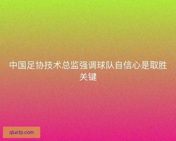 中国足协技术总监强调球队自信心是取胜关键
